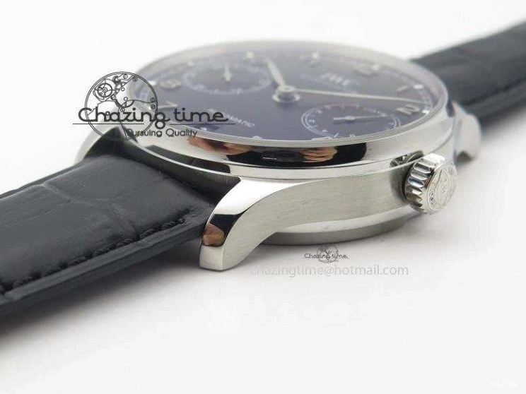 MIROTIME 0205 Practical Portuguese Real PR IW500109 ZF 1:1 Best Edition Black Dial On Black Leather Strap A52010 V 7308